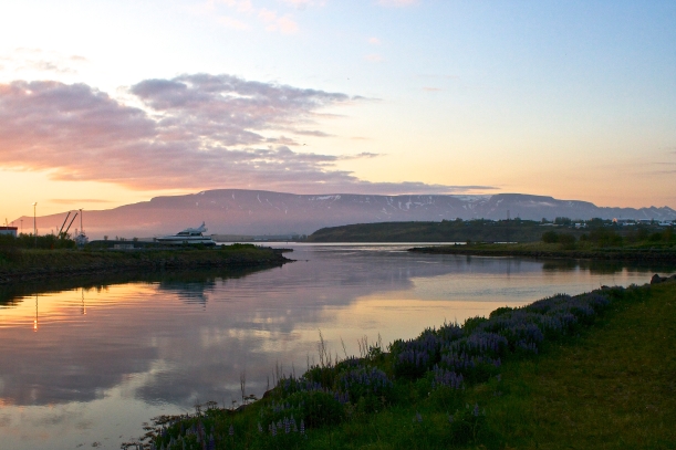Sunset in Reykjavík Iceland